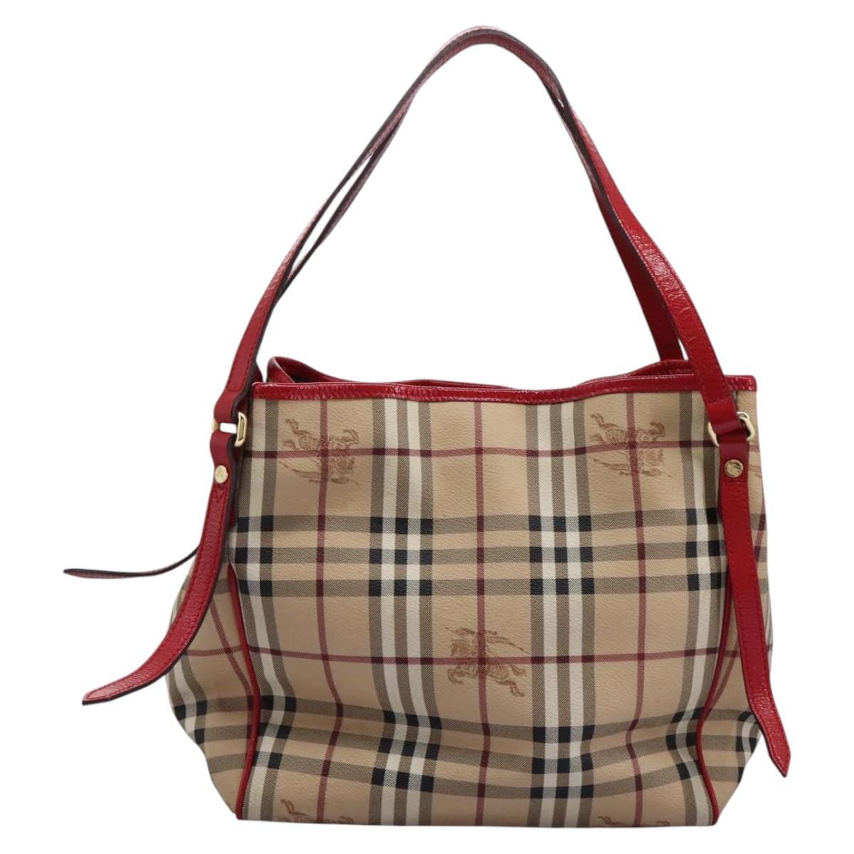 Burberry Nova Check Shoulder Bag - Beige, PVC Leather