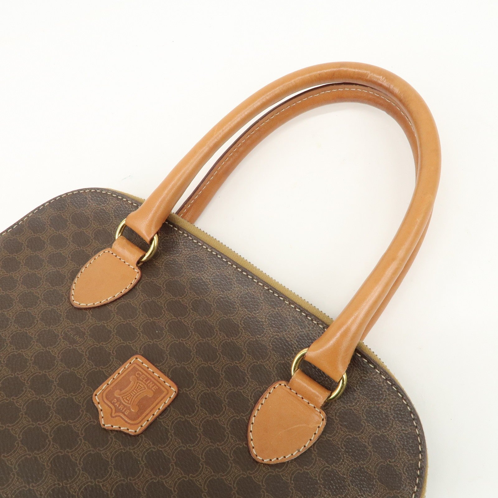 Celine Macadam Hand Bag - Brown, PVC Leather
