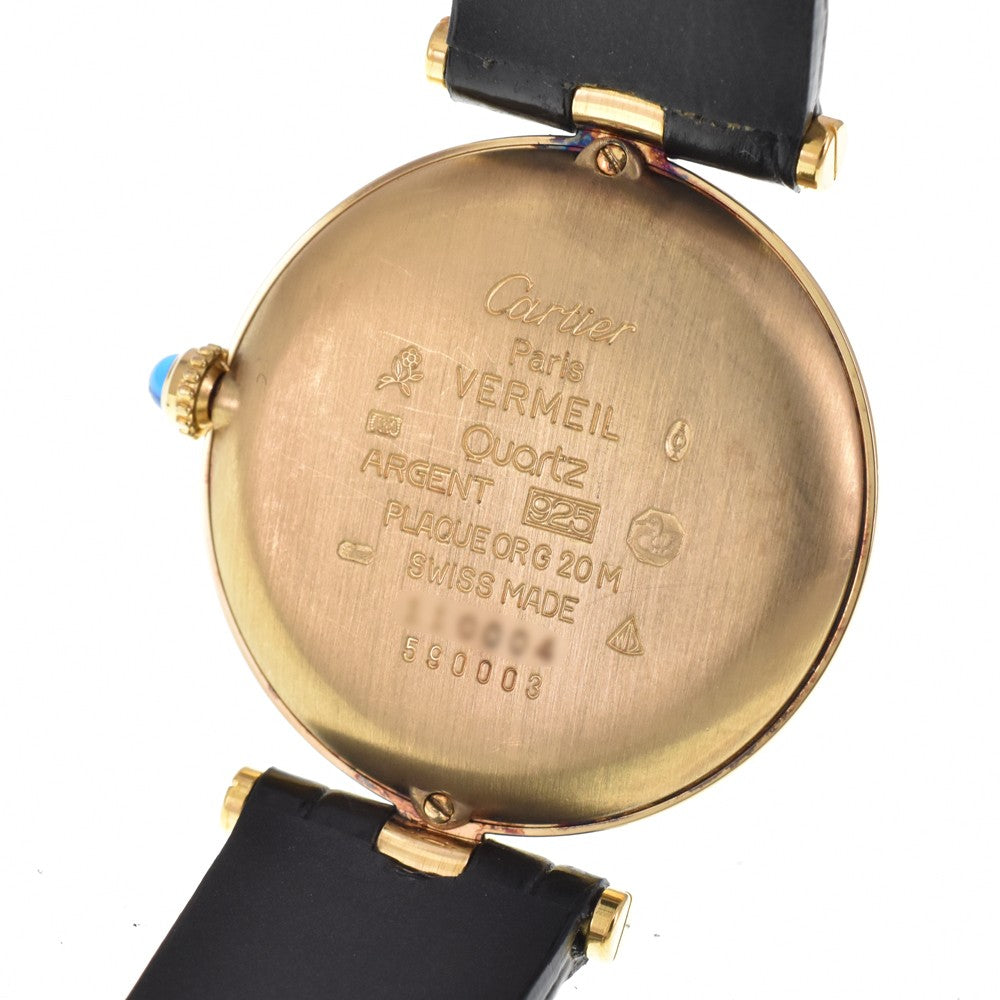 Cartier Must Vendome Vermeille Wristwatch - Gold, Leather