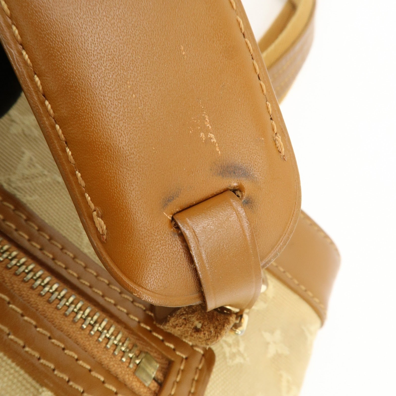 Louis Vuitton Monogram Mini Lucille PM Hand Bag - Beige, Monogram Mini Canvas