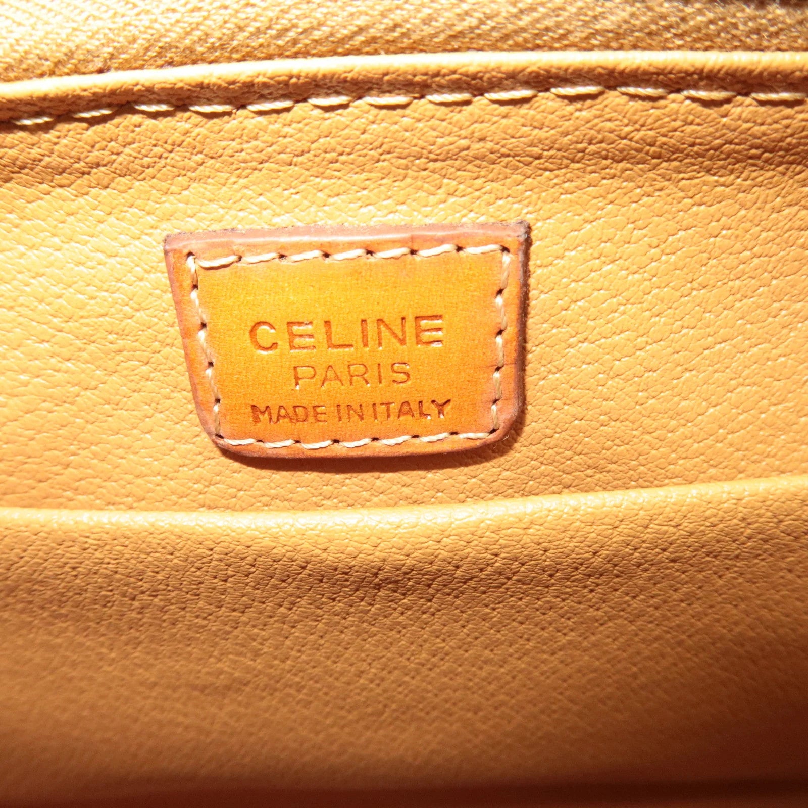Celine Macadam Cosmetic Pouch - Brown, PVC Leather 