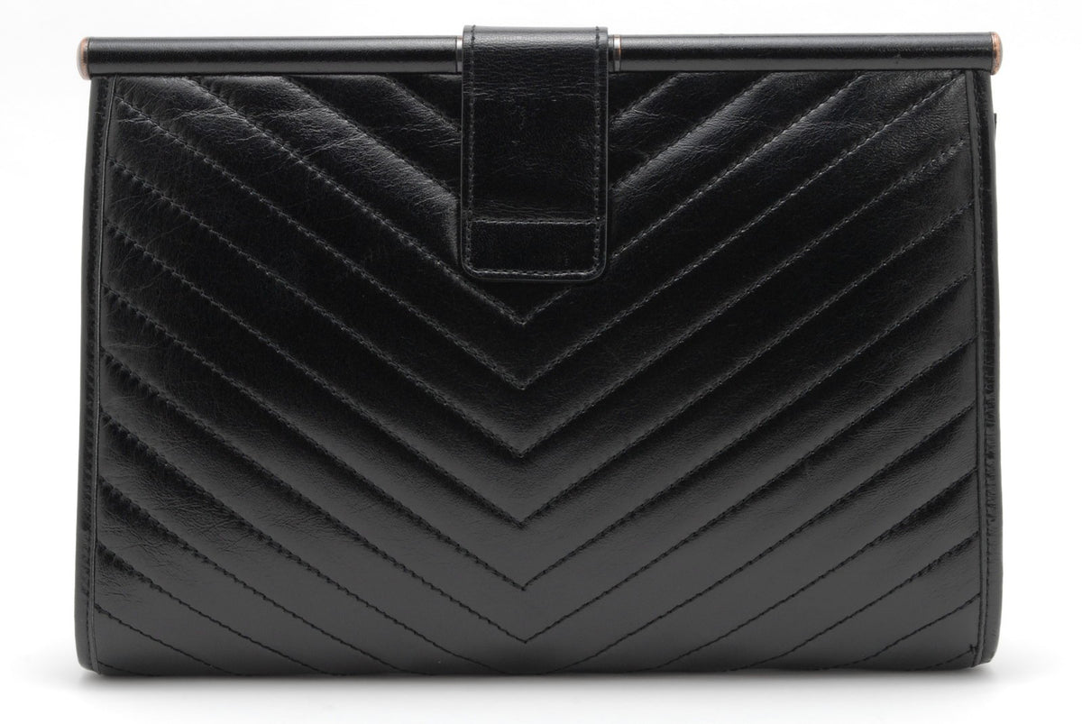 Saint Laurent Yves Saint Laurent Clutch Bag - Black, Leather