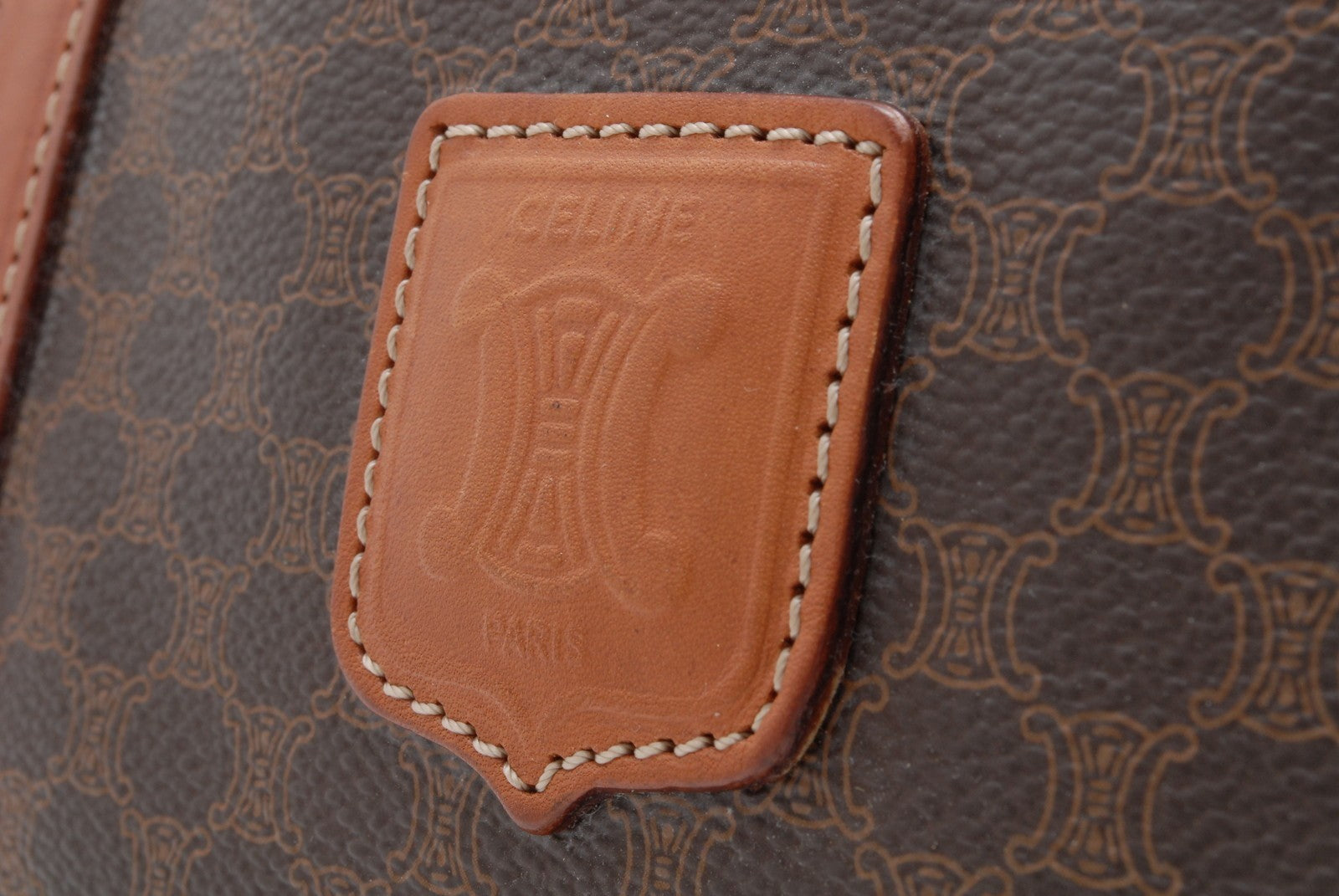 Celine Macadam Boston Bag - Brown, PVC Leather