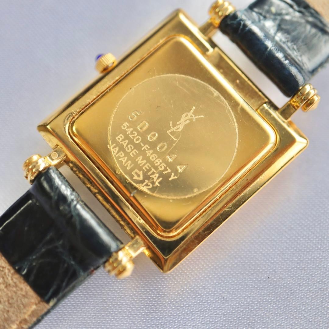 Yves Saint Laurent Roman Square Watch 1558 - Black, Stainless Steel