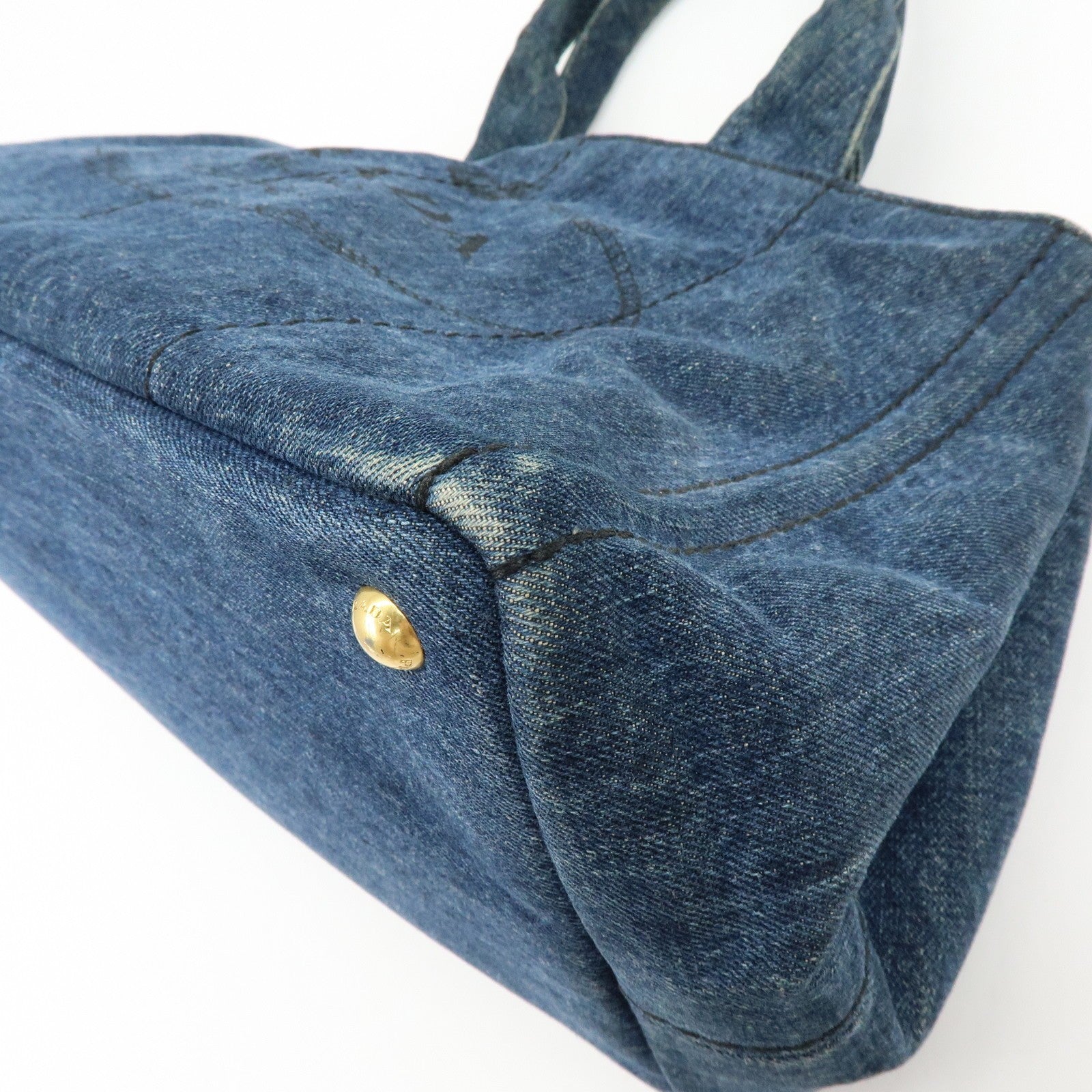 Prada Canapa Handbag - Blue, Denim