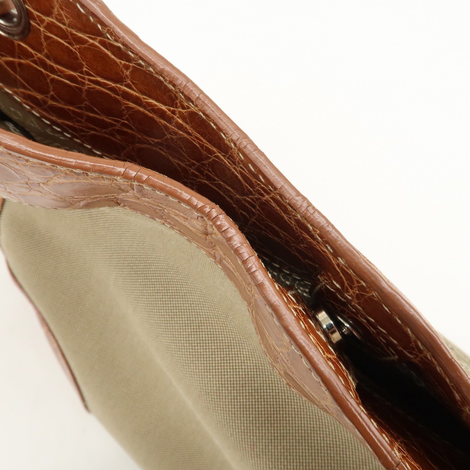 Prada Jacquard Shoulder Bag - Brown, Embossed Leather