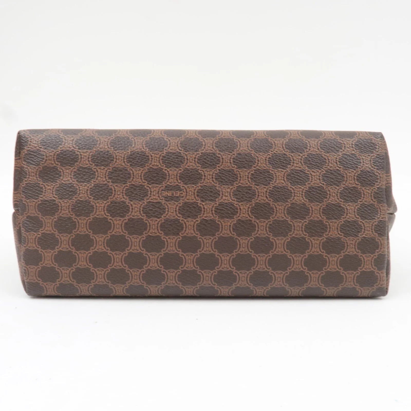 Celine Macadam Cosmetic Pouch - Brown, PVC Leather 