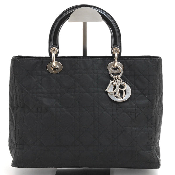Christian Dior Lady Dior Tote Hand Bag - Black, Nylon