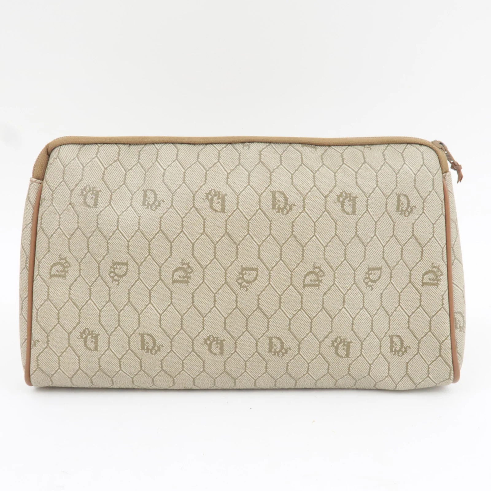Christian Dior Honeycomb Clutch Bag - Beige, PVC Leather