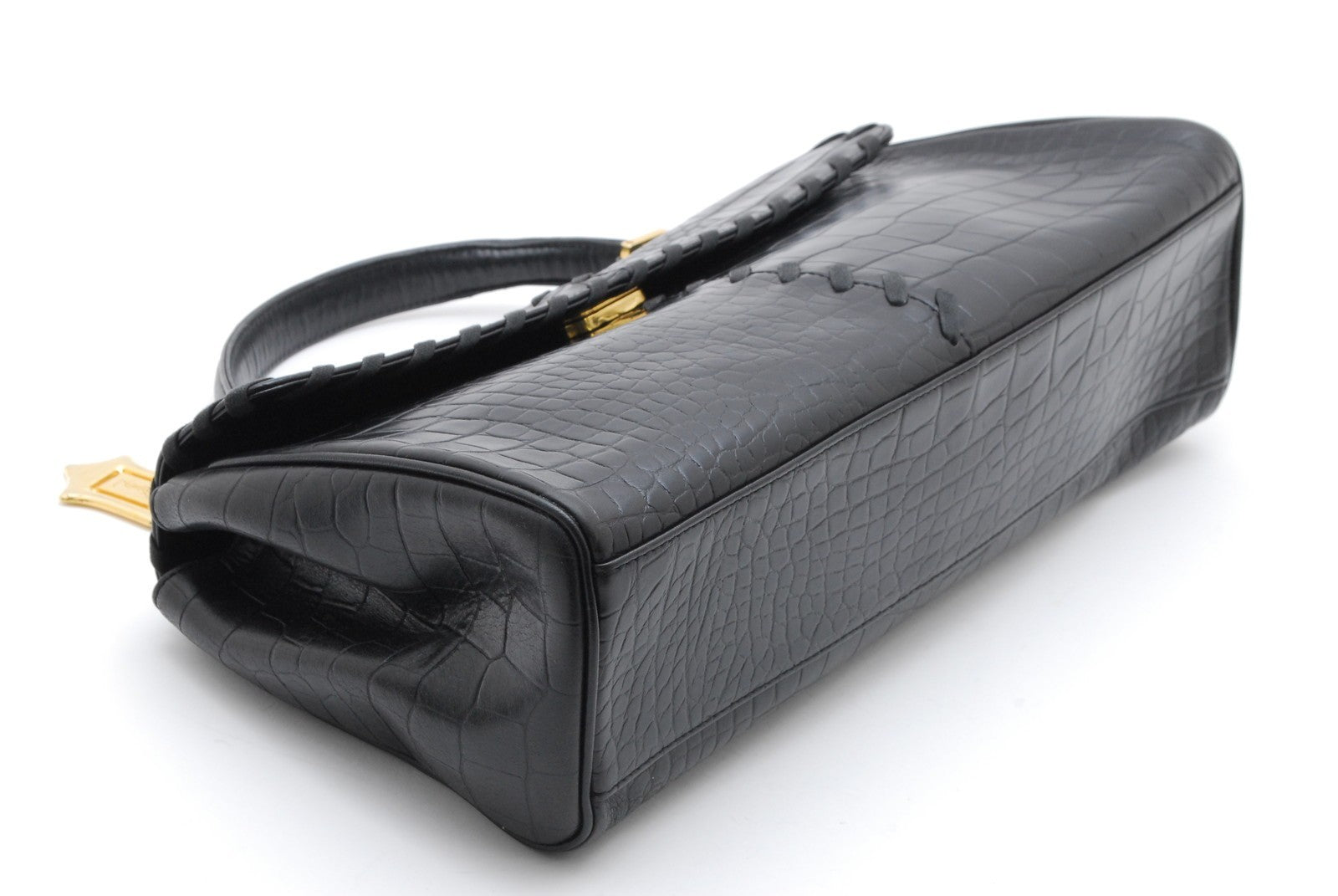 Saint Laurent Yves Vintage Hand Tote Bag - Black, Leather