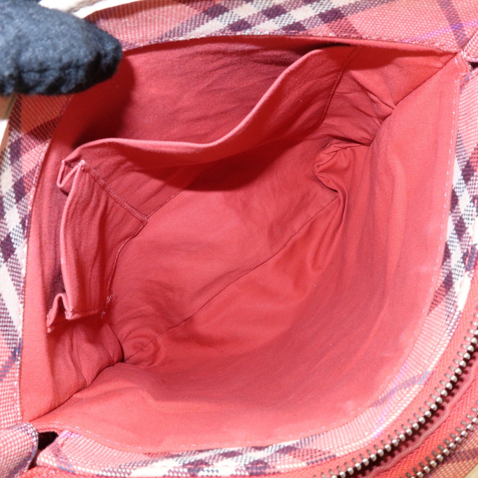 Burberry Shoulder Bag - Pink, Beige, Canvas, Leather