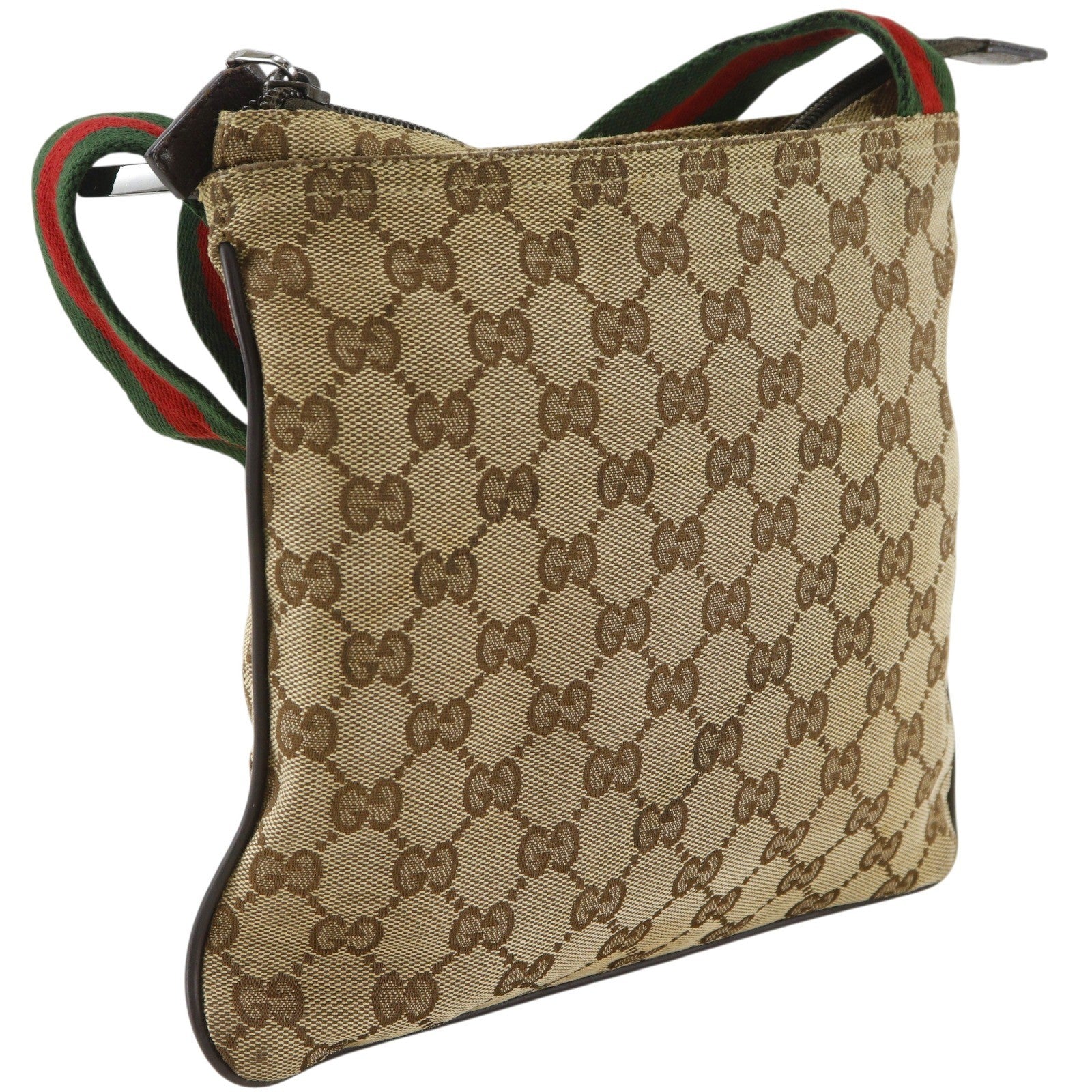 Gucci Sherry Line Shoulder Bag - Brown, GG Canvas