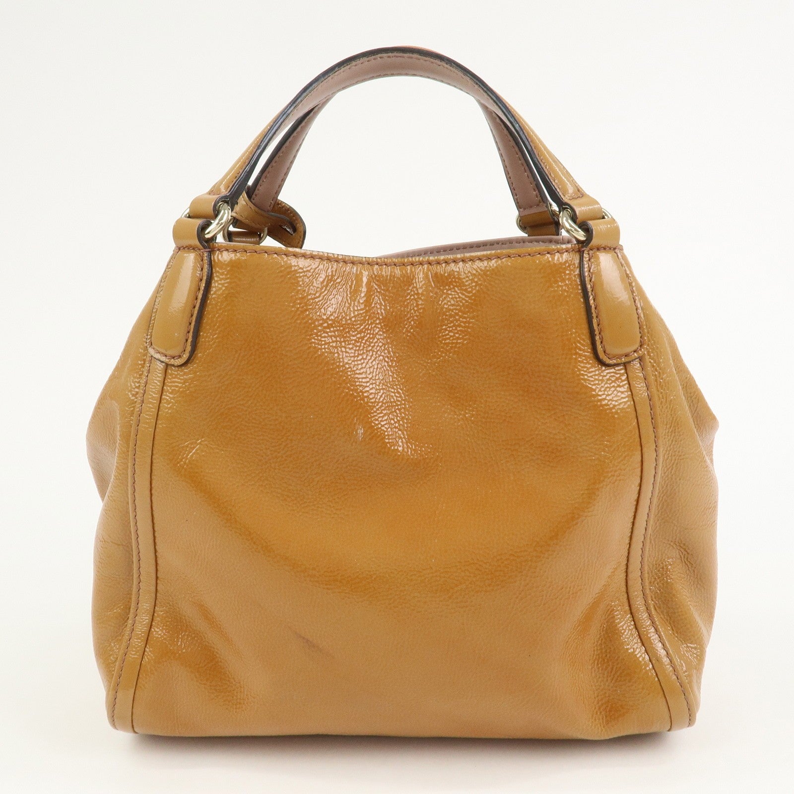 Gucci Soho Interlocking G 2Way Bag - Brown, Patent Leather