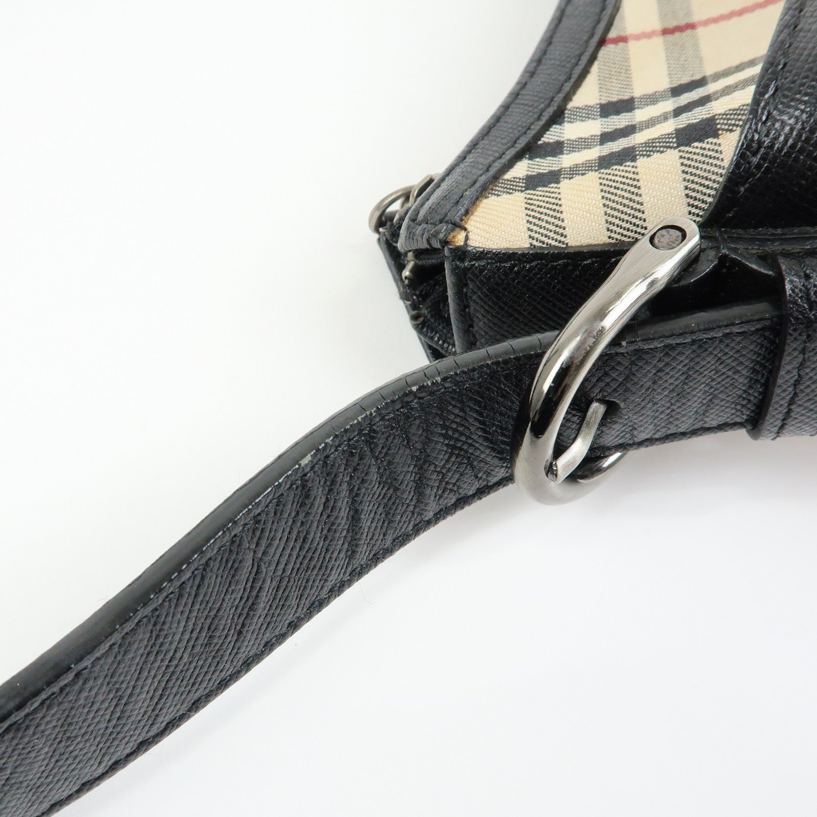 Burberry Nova Plaid Shoulder Bag - Beige, Canvas Leather