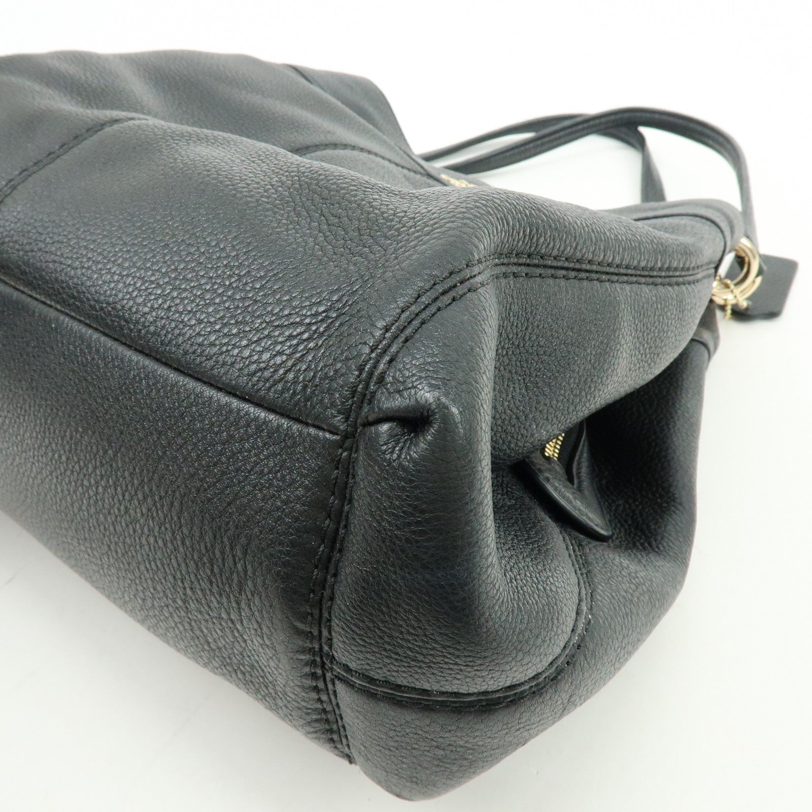 Coach Logo Shoulder Bag - Black, Leather