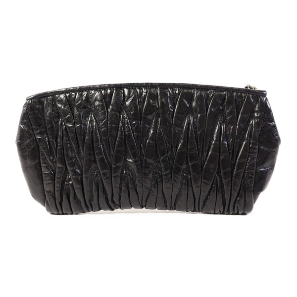 Miu Miu SHW ​​Pouch - Black, Calfskin Leather 