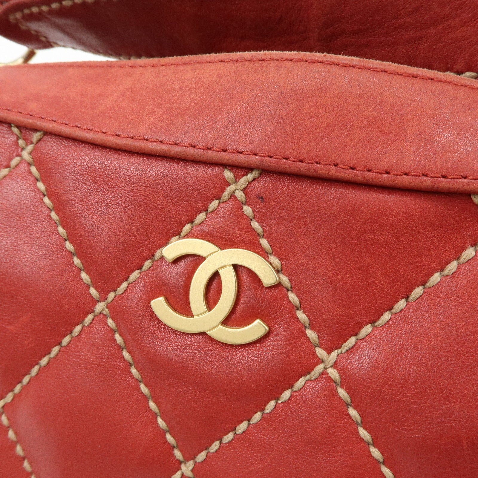 Chanel Mark Wild Handbag - Red, Leather