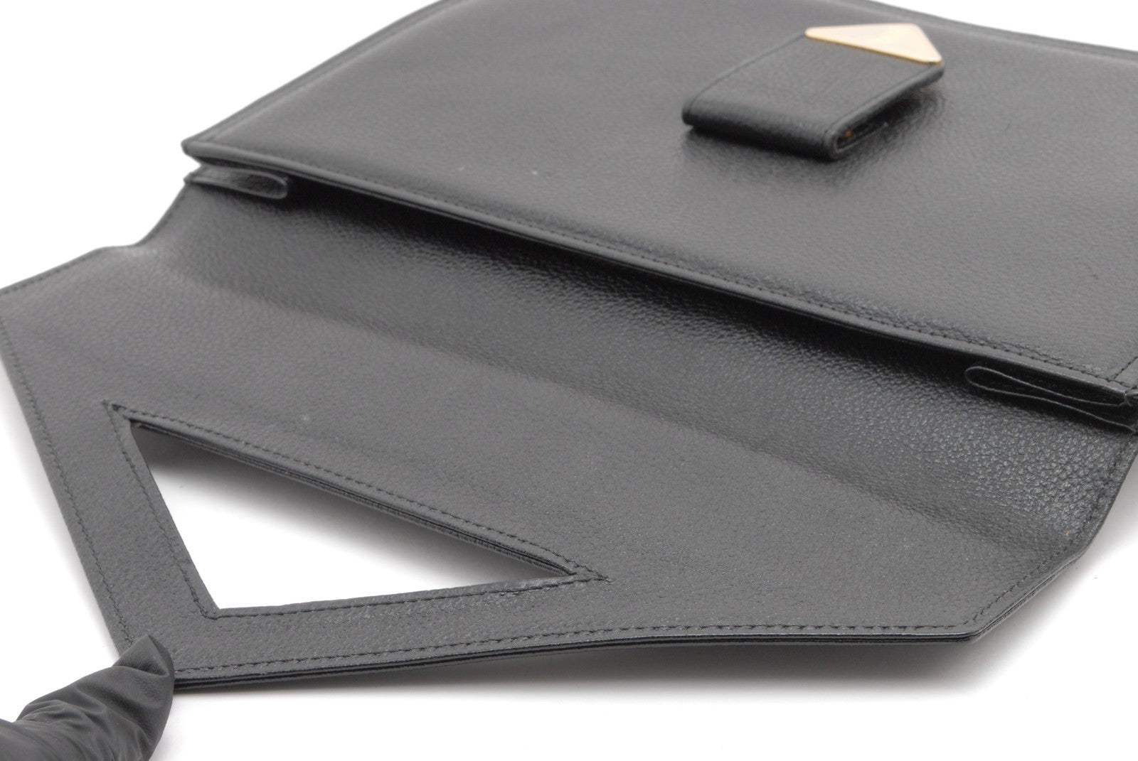 Yves Saint Laurent Envelope Clutch - Black, Leather