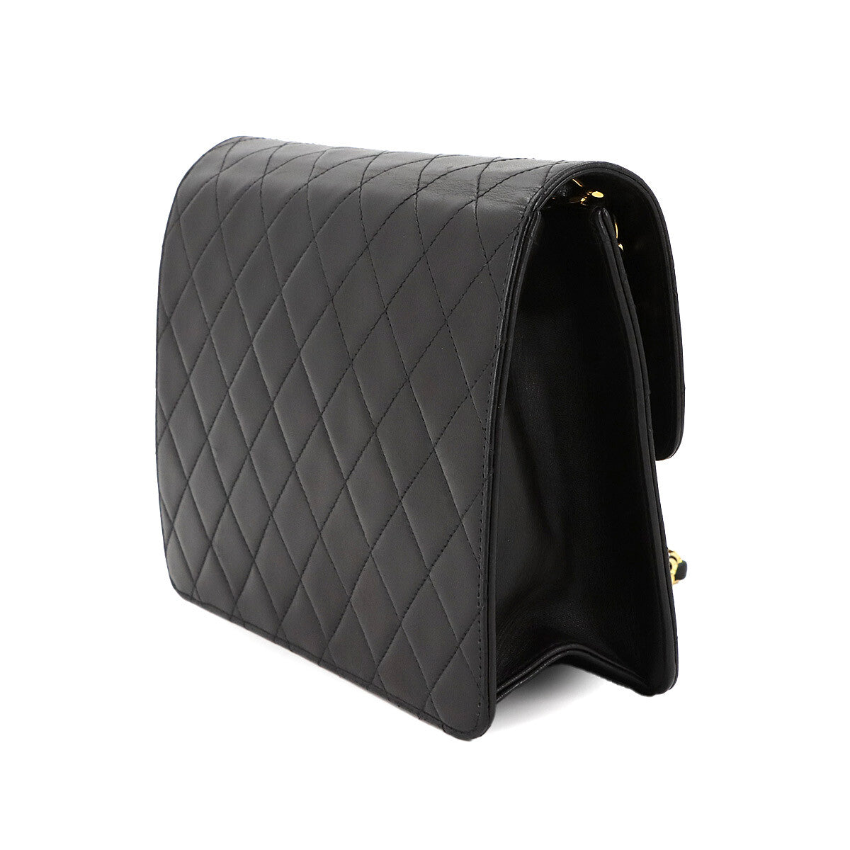 Chanel Matelasse Chain Shoulder Bag - Black, Leather