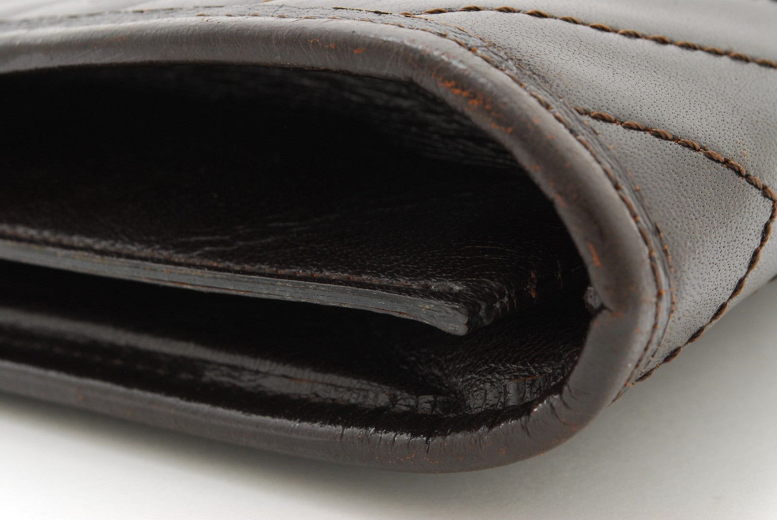 Saint Laurent Yves Clutch Bag - Brown, Leather