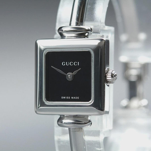 Gucci 1900L Watch - Black and Silver, Stainless Steel