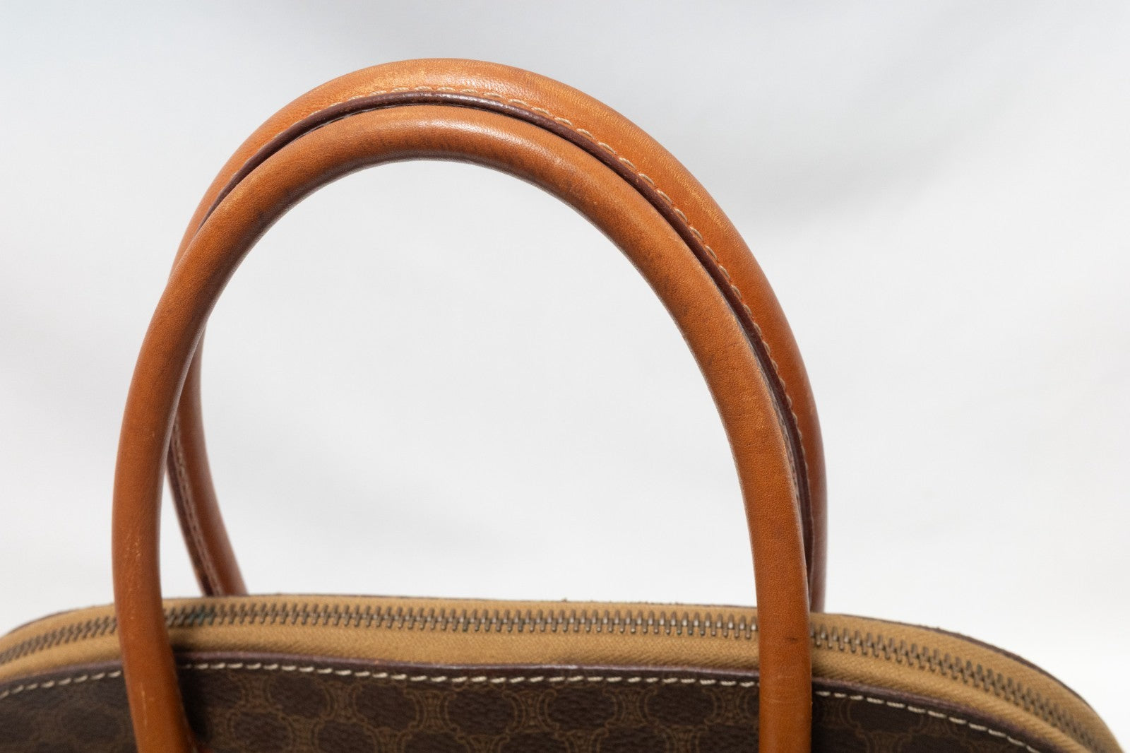 Celine Macadam Hand Bag - Brown, PVC Leather 