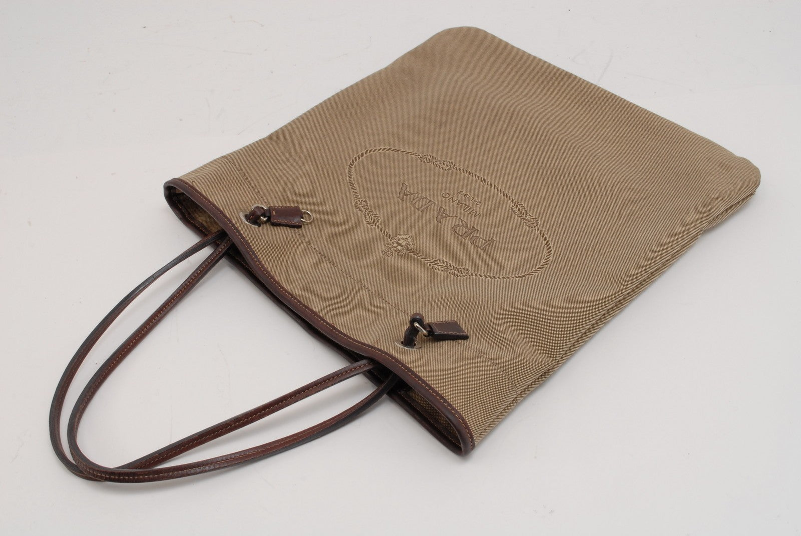 Prada Canapa Logo Tote - Beige, Canvas and Leather