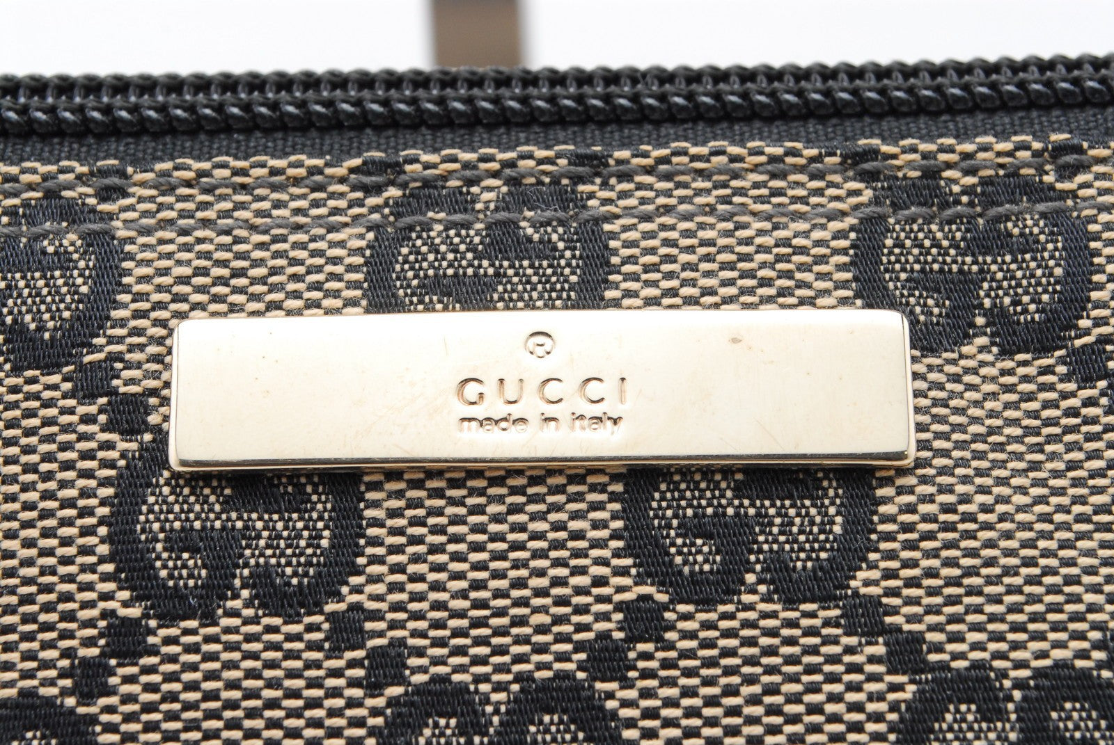Gucci GG Supreme Hand Bag - Gray Black, Canvas 