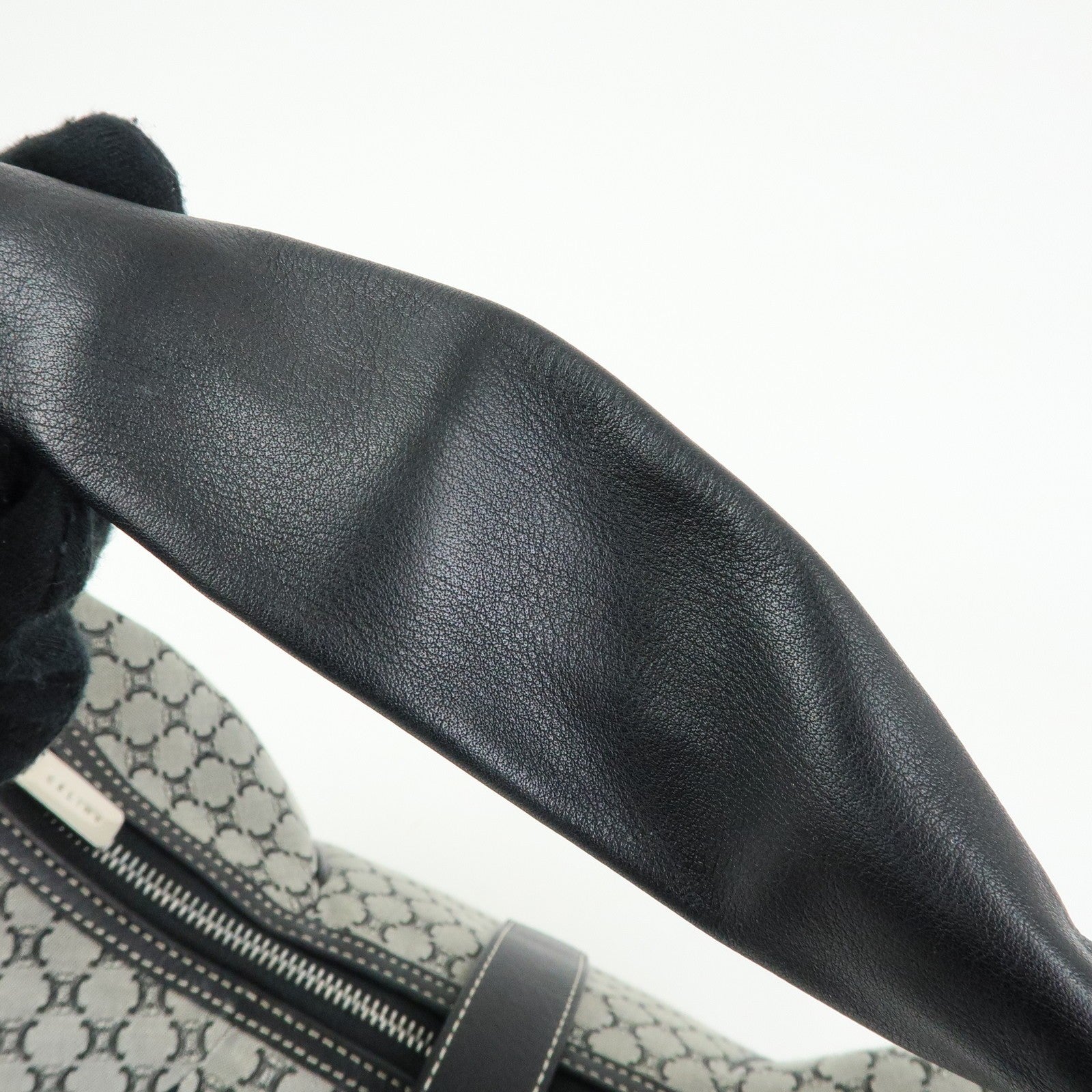 Celine Macadam Shoulder Bag - Grey, Canvas and Leather