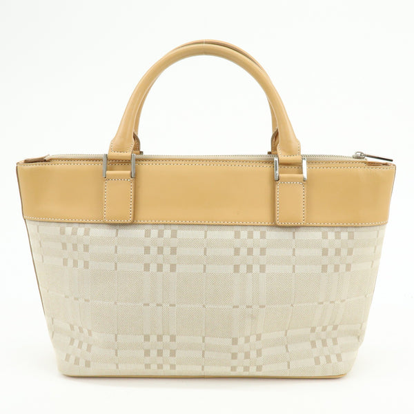 Burberry Tote Bag - Beige, Canvas Leather