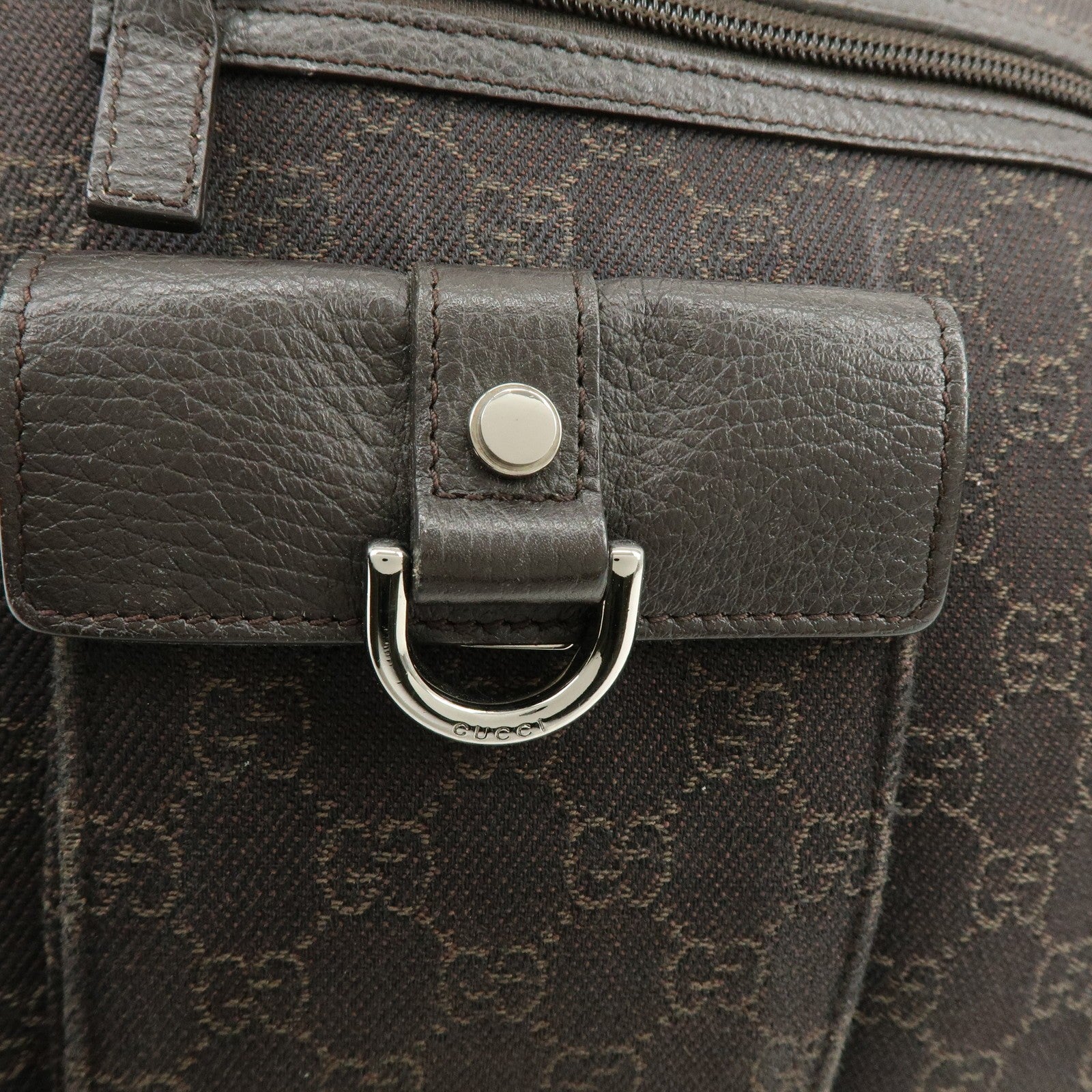 Gucci Abbey Tote Bag - Brown, GG Canvas, Leather