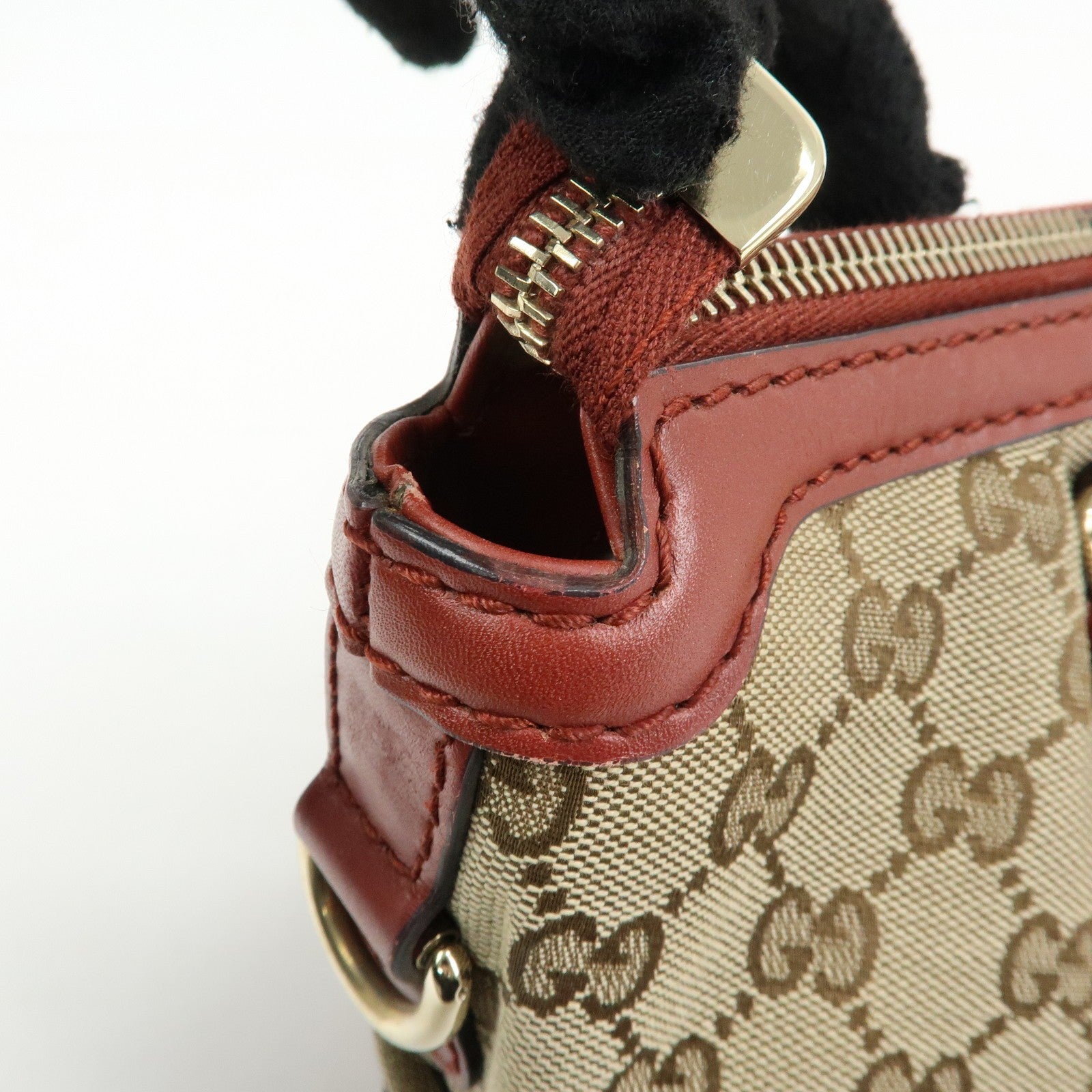 Gucci 2 Way Bag - Beige, Canvas Leather