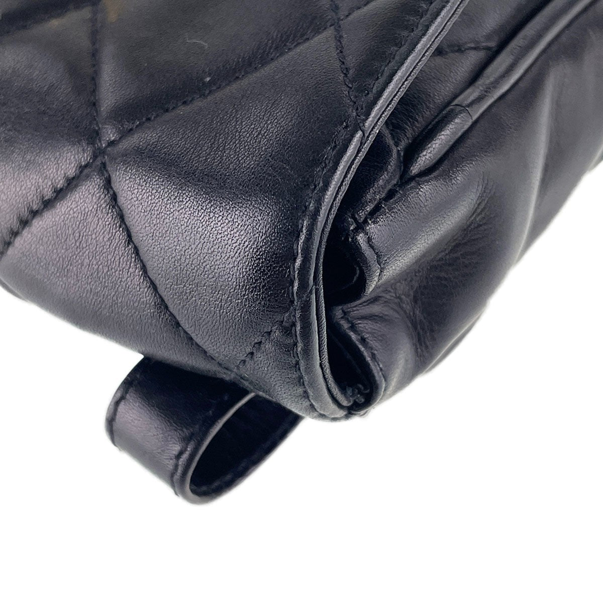CHANEL Matelasse Waist Bag - Black, Lambskin Leather