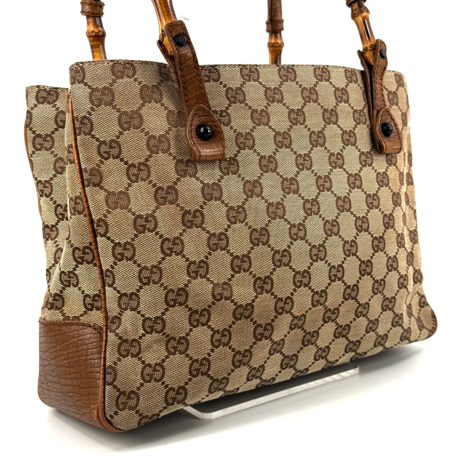 Gucci GG Hand Bag - Brown, Canvas