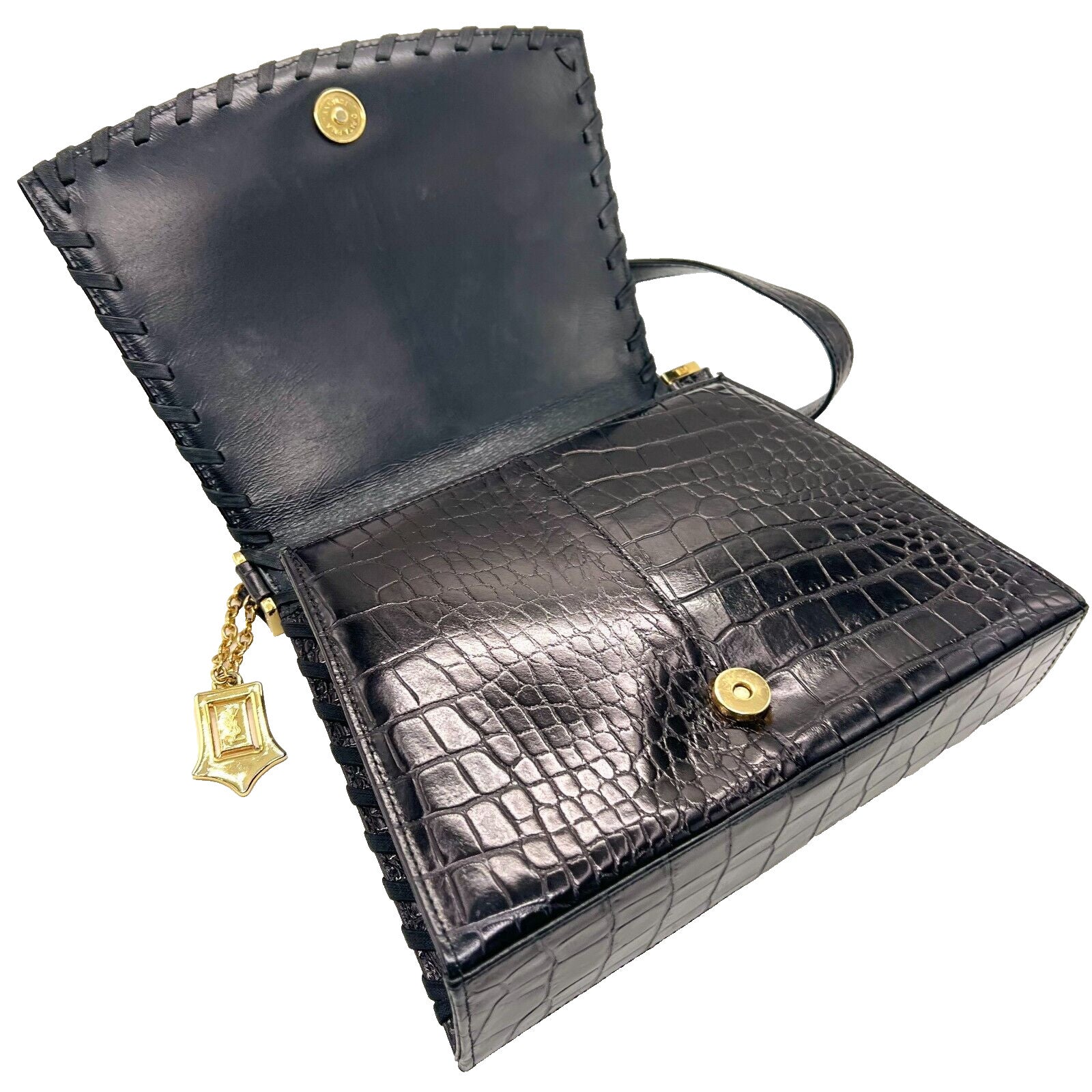 Saint Laurent YSL Shoulder Bag - Black, Leather