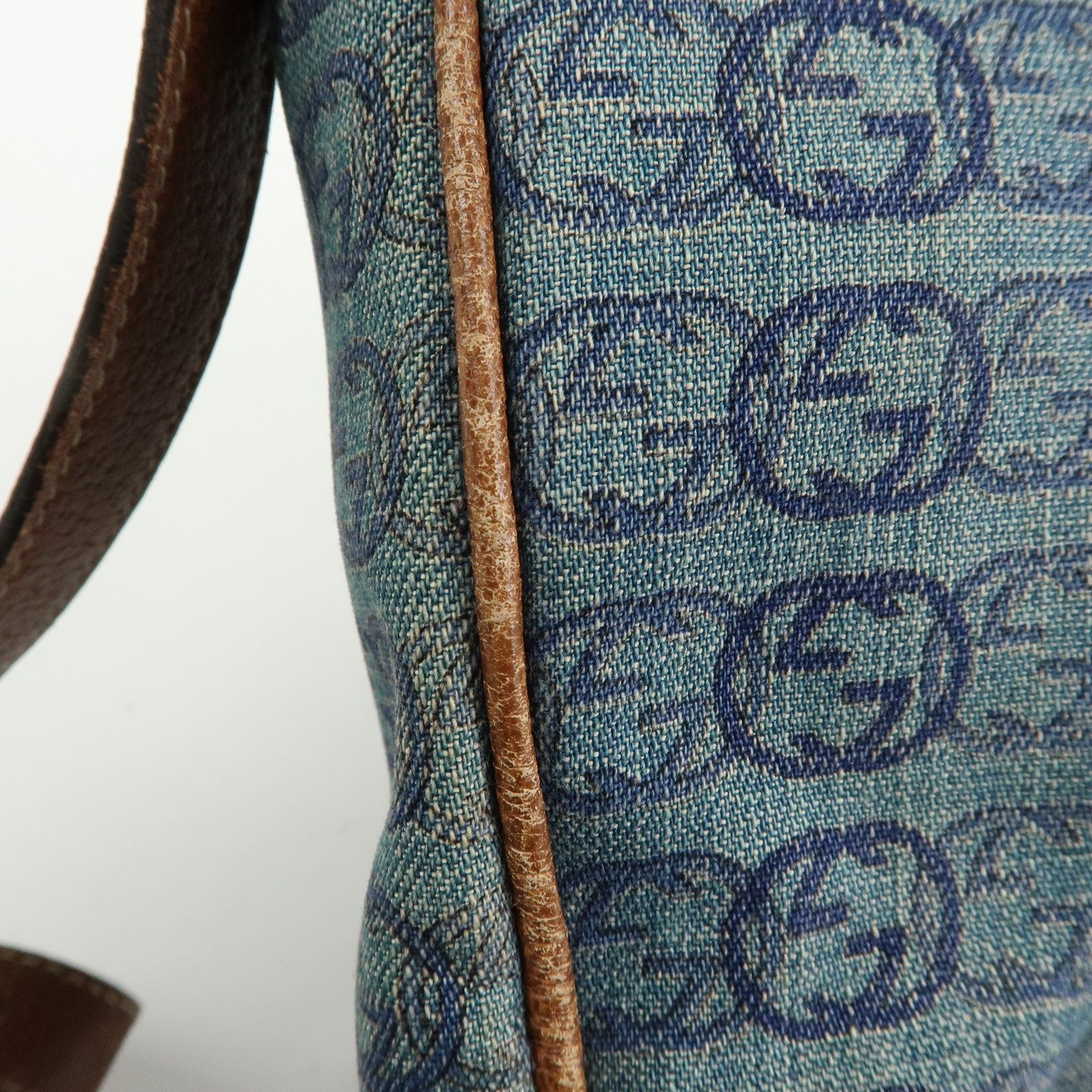 Gucci Abbey Crossbody Bag - Navy, Denim and Leather