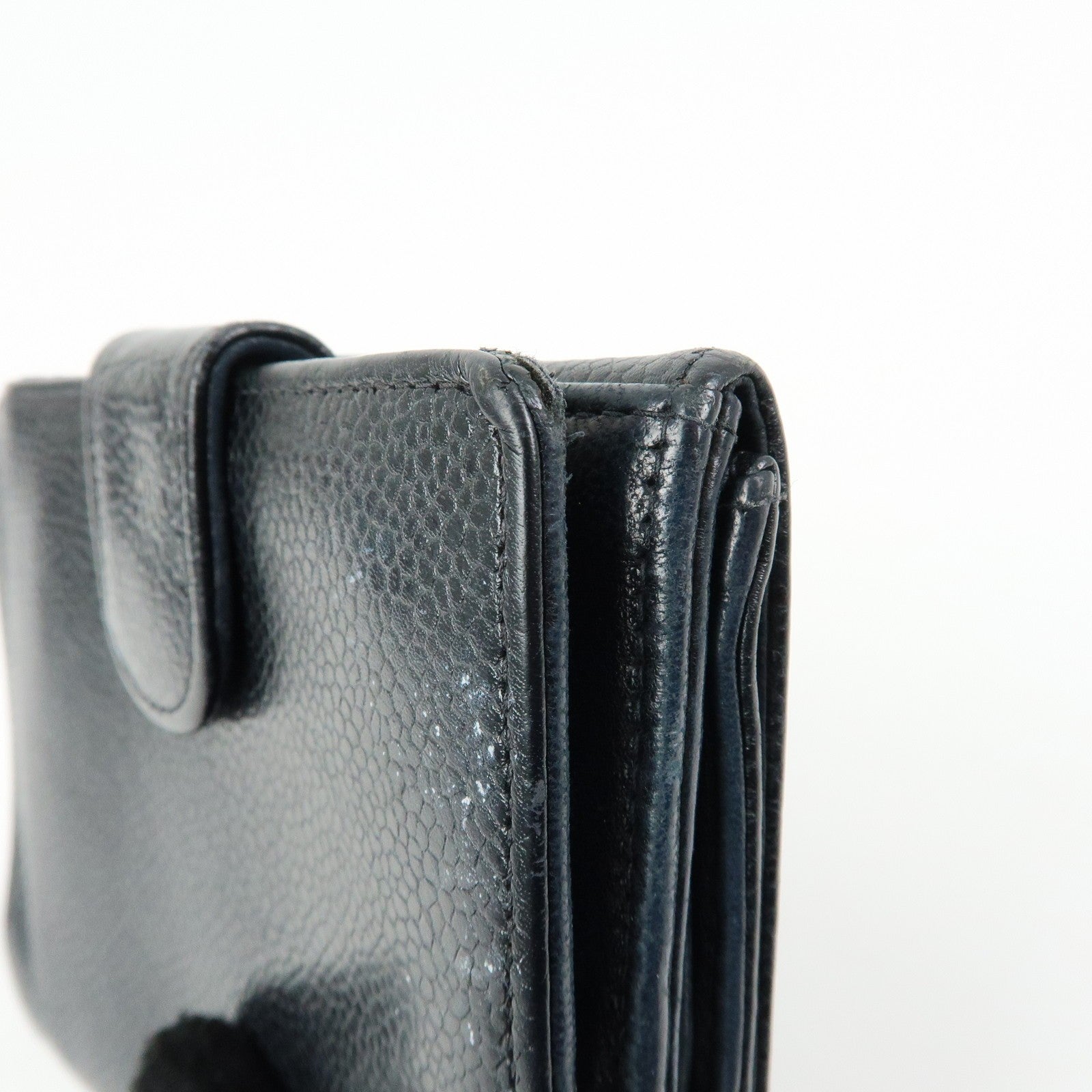CHANEL COCO Mark Compact Wallet - Black, Caviarskin 