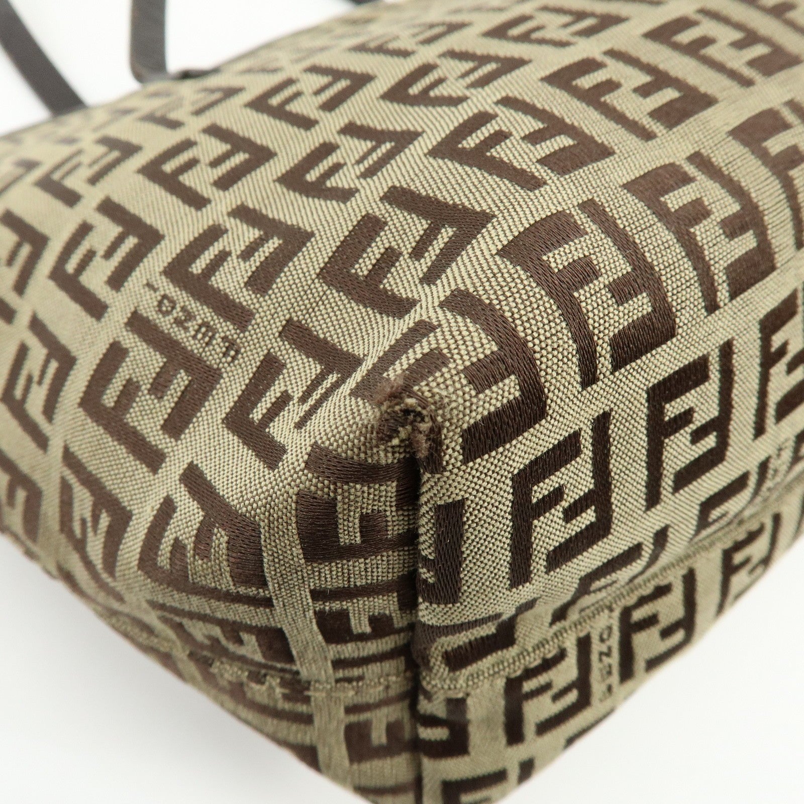 Fendi Zucchino Tote Bag - Brown, Canvas, Leather