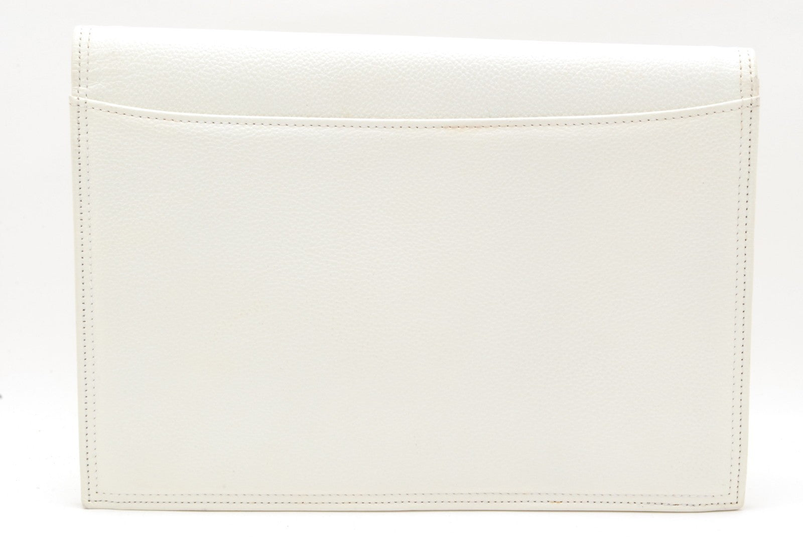Saint Laurent Yves Saint Laurent Clutch - White, Leather