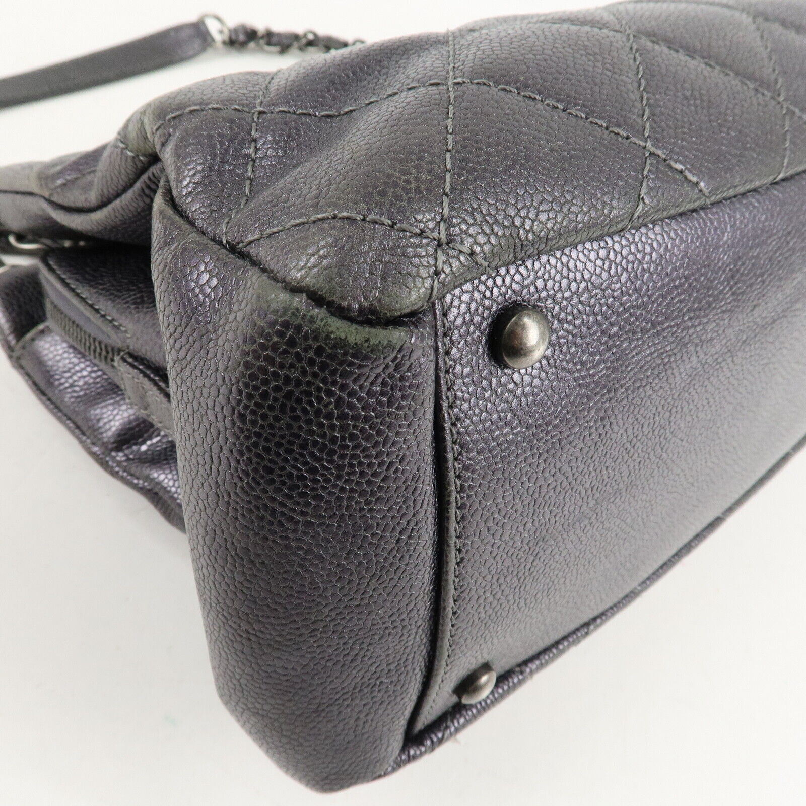 Chanel Matelasse COCO Mark Tote Bag - Gray, Leather