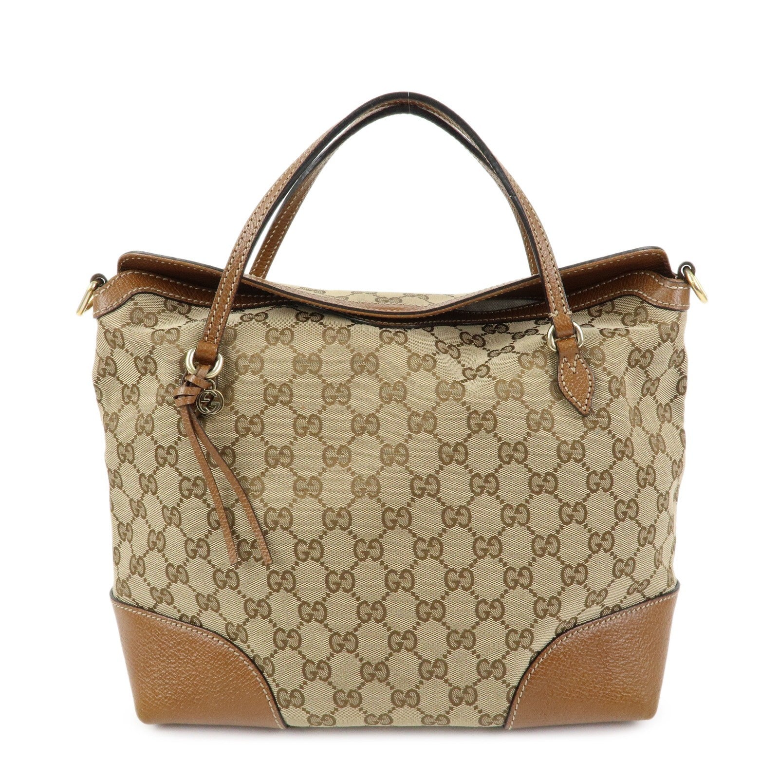 Gucci Hand Bag - Beige, Canvas Leather