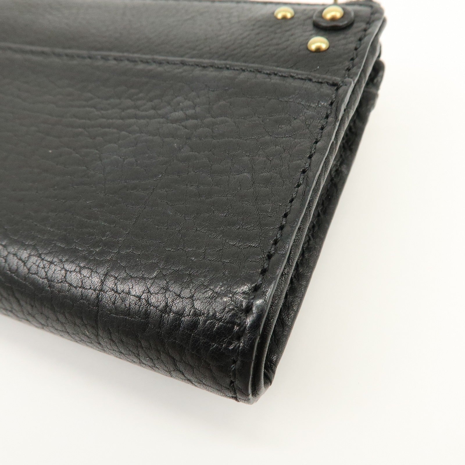 Chloe Aurora Studs Wallet - Black, Leather