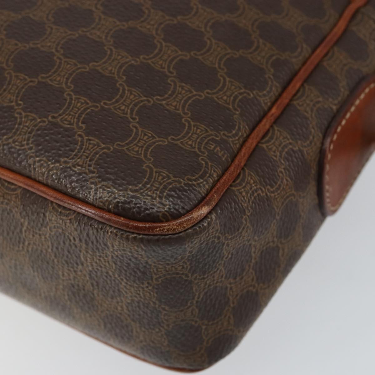 Celine Macadam Shoulder Bag - Brown/Gold, PVC Leather
