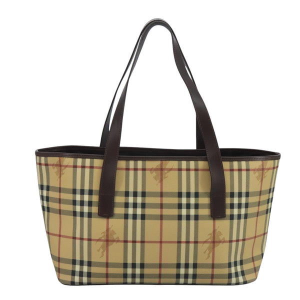 Burberry Nova Check Tote Bag - Beige, PVC Leather