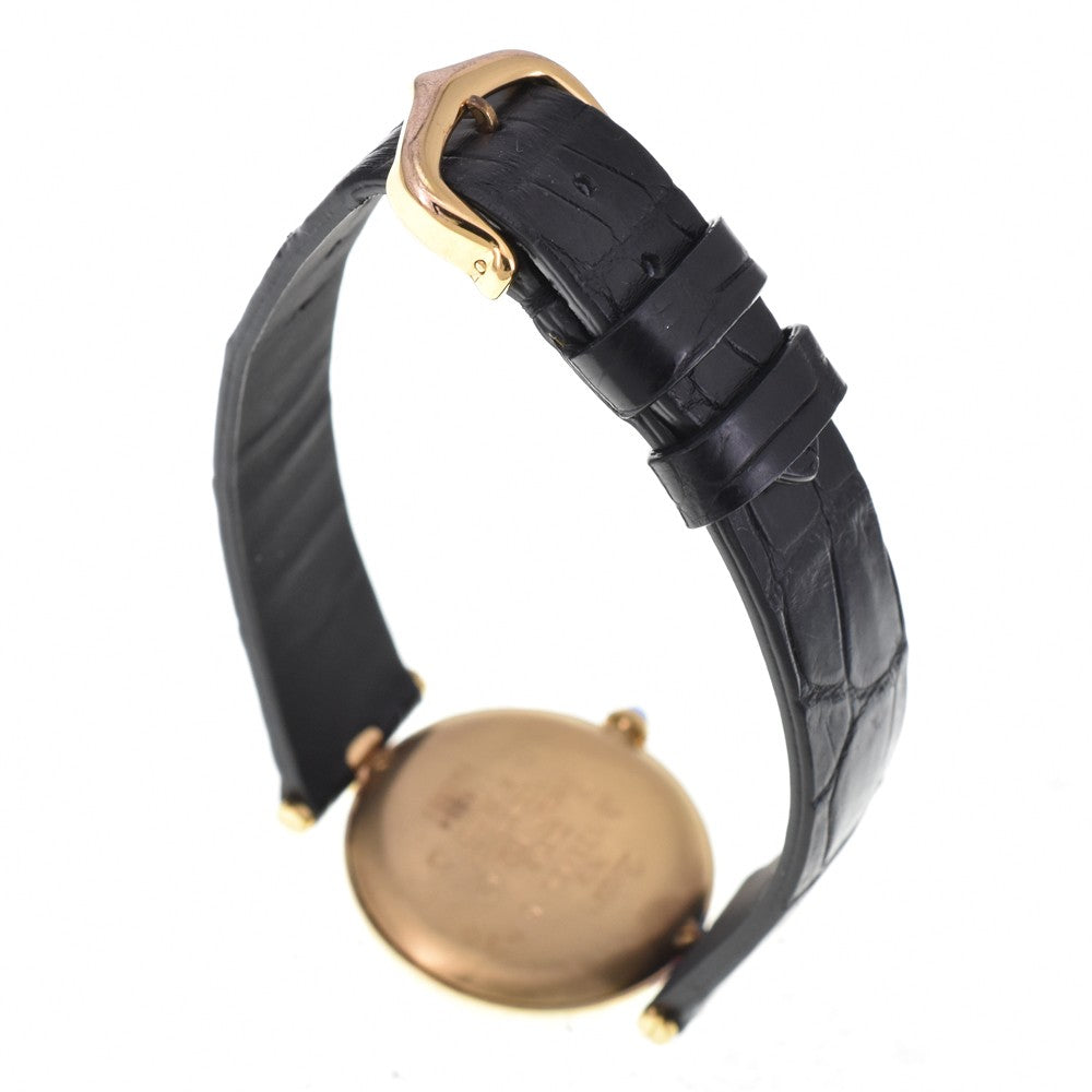 Cartier Must Vendome Vermeille Wristwatch - Gold, Leather