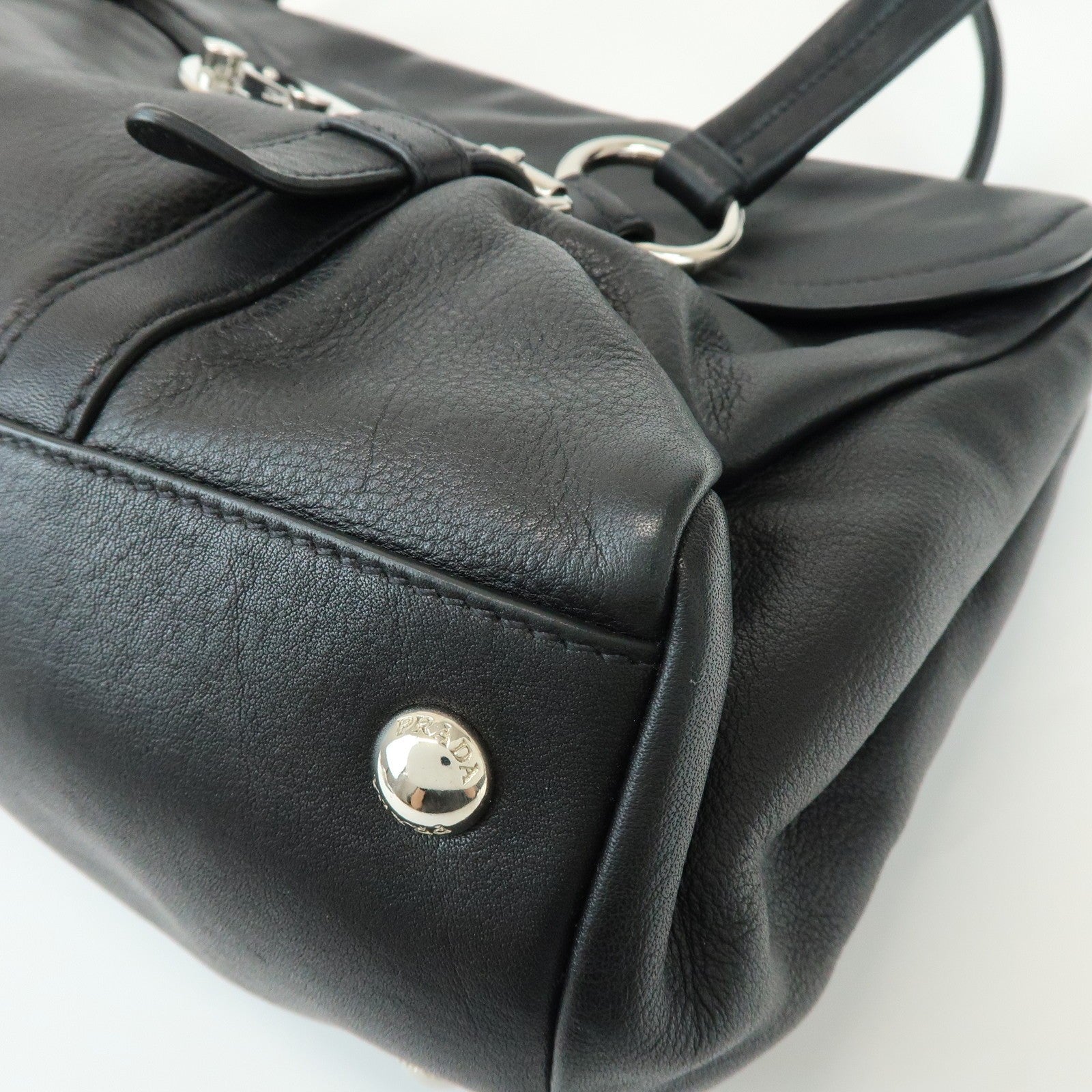 Prada Shoulder Bag - Black, Calf Leather