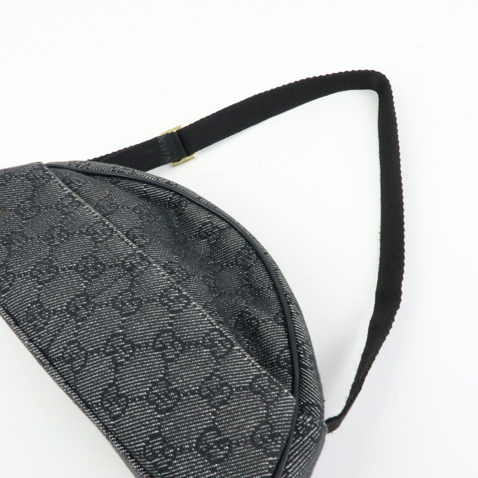 Gucci Shoulder Bag - Black, GG Denim and Leather
