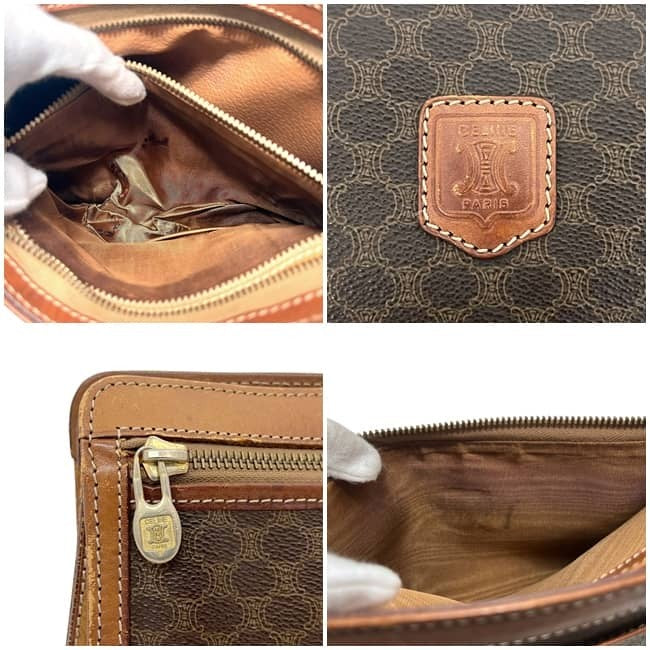 Celine Macadam Clutch - Brown, Leather