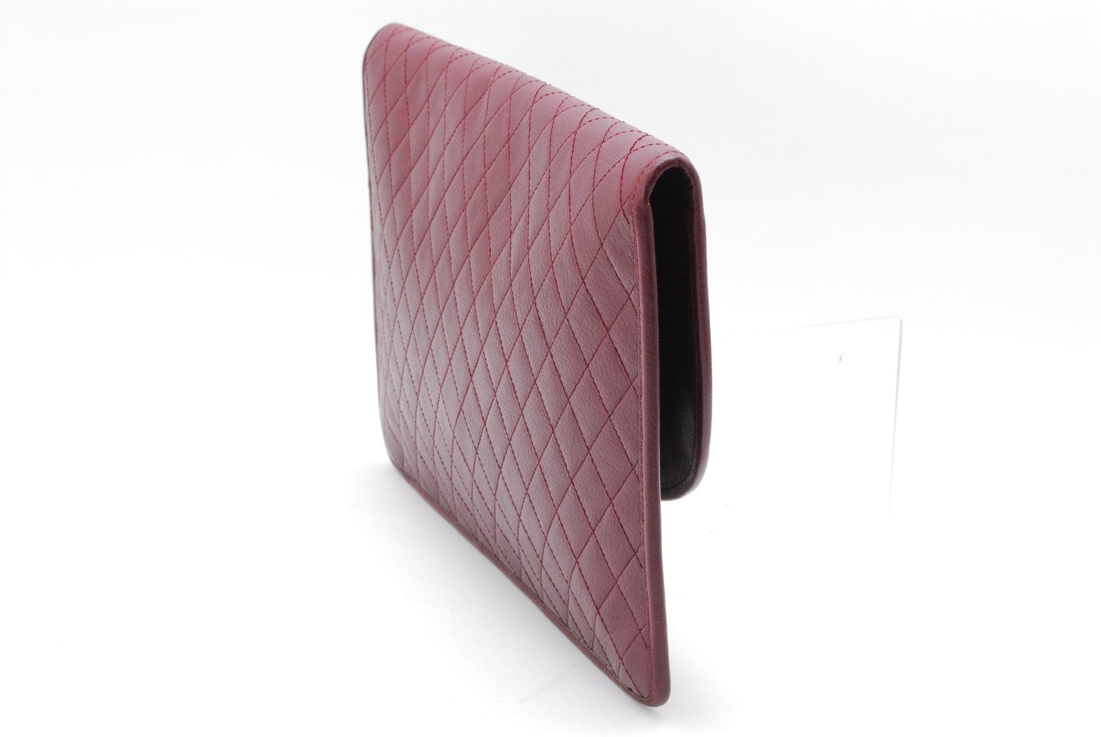 Yves Saint Laurent Quilted Clutch Bag - Red Bordeaux, Leather