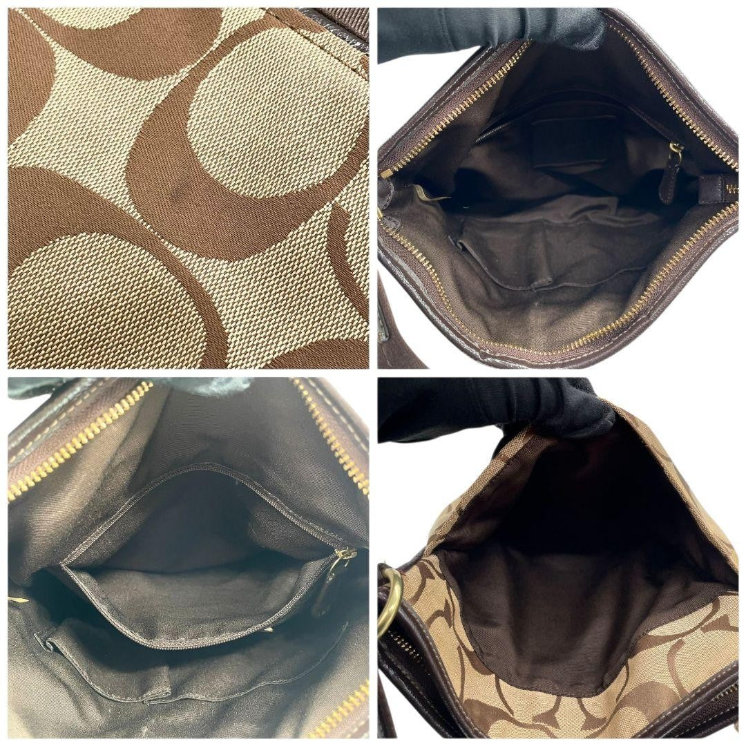 Coach Shoulder Bag - Brown, Canvas